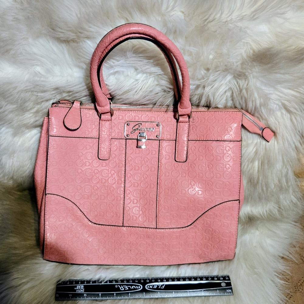 Guess Coral Pink Satchel Bag